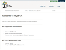 Tablet Screenshot of my.efca.org